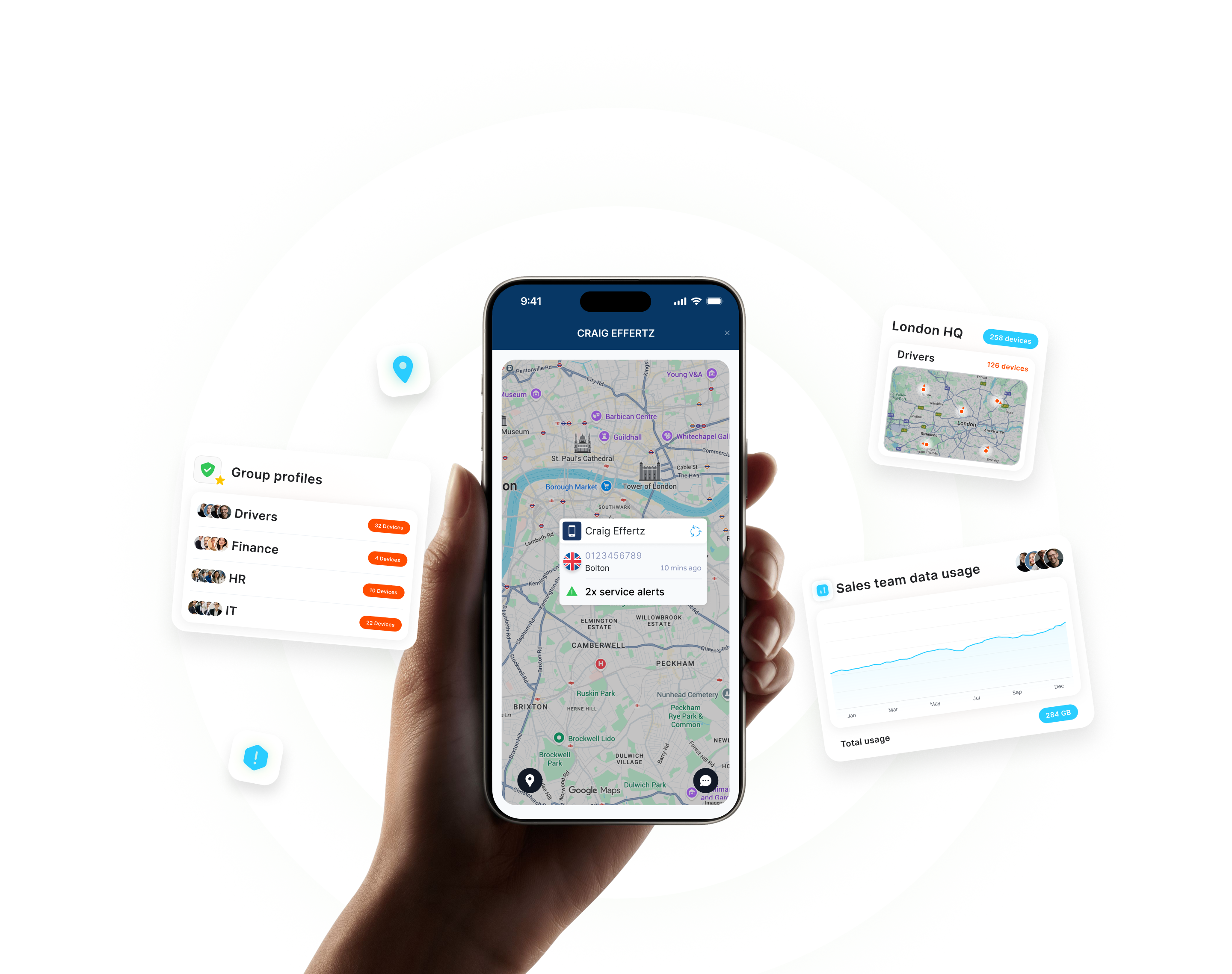 my.plan interactive location map showing team positions and group profiles